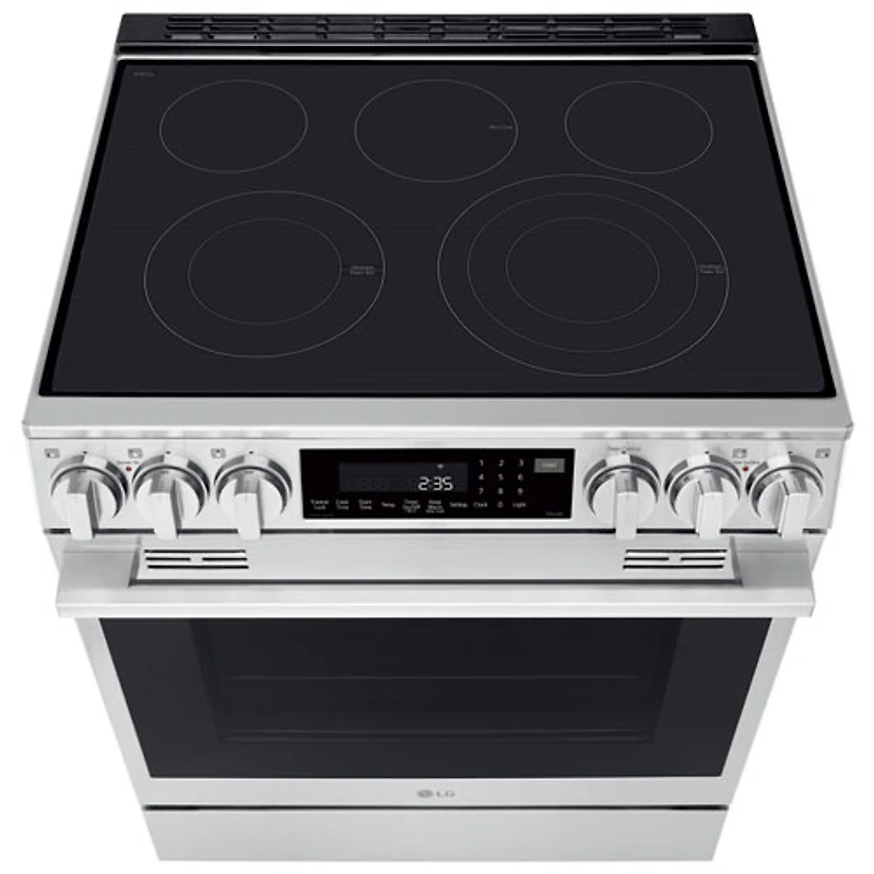 LG 30" 6.3 Cu. Ft. True Convection 5-Element Slide-In Electric Air Fry Range (LSEL6337XE) - Stainless Steel