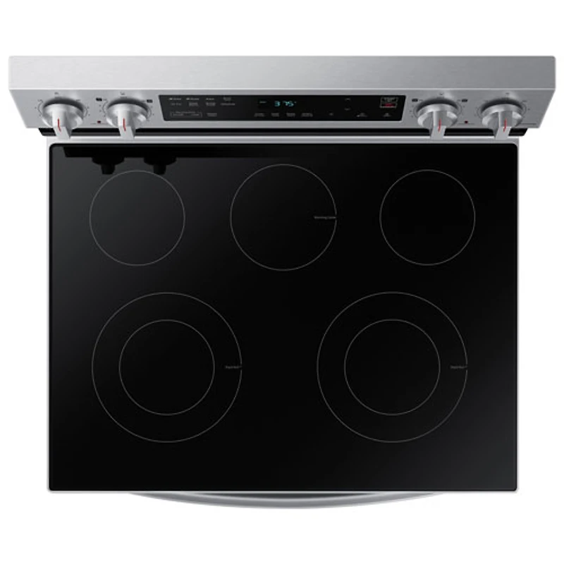 Cuisinière électrique autonome à 5 éléments avec ventilateur à convection et friture à air chaud 6,3 pi³ 30 po de Samsung (NE63A6515SS/AC) - Inox