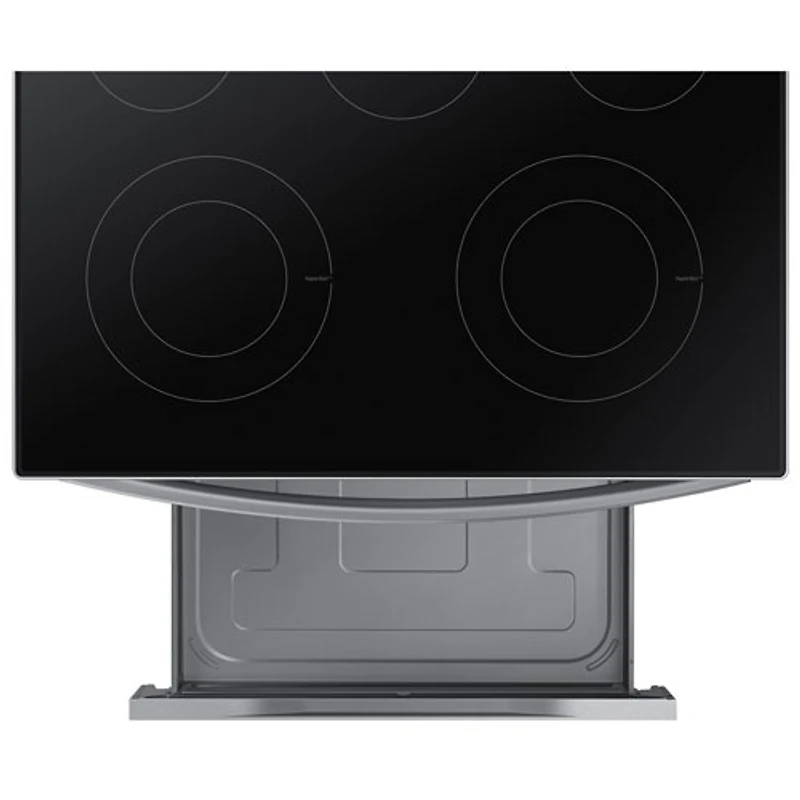 Cuisinière électrique autonome à 5 éléments avec ventilateur à convection et friture à air chaud 6,3 pi³ 30 po de Samsung (NE63A6515SS/AC) - Inox