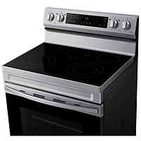 Cuisinière électrique autonome à 5 éléments avec ventilateur à convection et friture à air chaud 6,3 pi³ 30 po de Samsung (NE63A6515SS/AC) - Inox