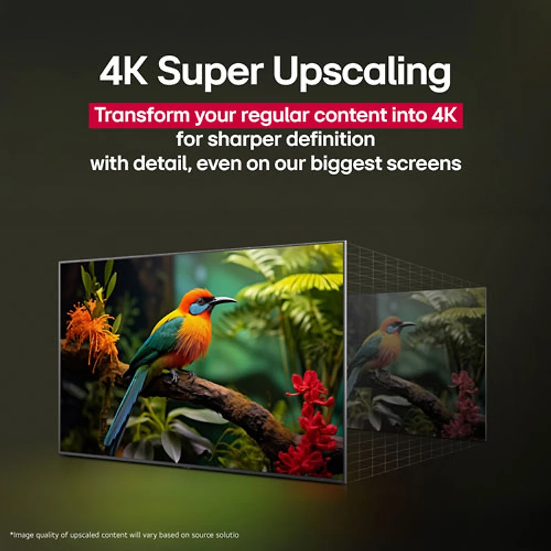 Téléviseur intelligent ACL HDR UHD 4K de 43 po AI UA77 série UA7700 de LG (43UA7700PUB) - 2025