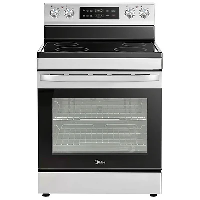Cuisinière électrique autonome 6,3 pi³ 30 po de Midea (MER30B14ASTC) - Acier inoxydable