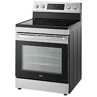 Cuisinière électrique autonome 6,3 pi³ 30 po de Midea (MER30B14ASTC) - Acier inoxydable