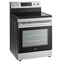 Cuisinière électrique autonome 6,3 pi³ 30 po de Midea (MER30B14ASTC) - Acier inoxydable