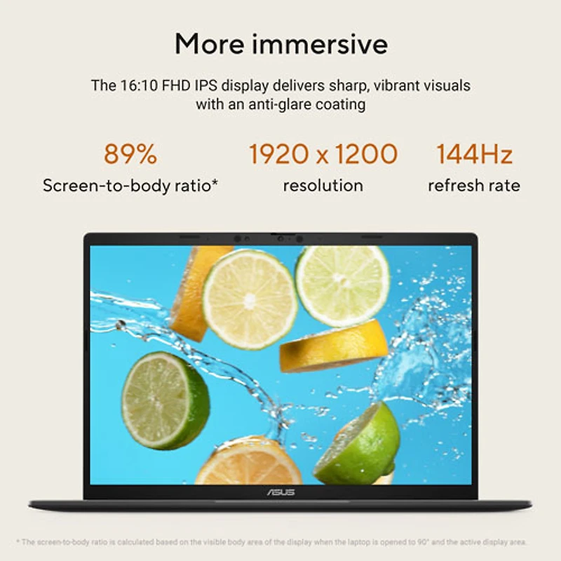 Portable Vivobook S16 de 16 po avec IA d'ASUS