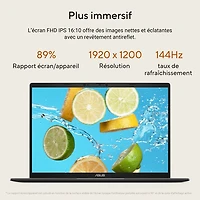 Portable IA Vivobook S16 de 16 po avec souris d'ASUS - Gris mat (Ryzen 7 260 d'AMD/RAM 32 Go/SSD 1 To/Windows 11 Famille)