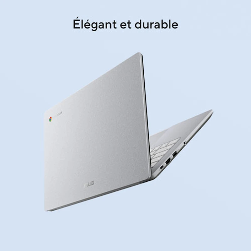 Chromebook 14 po CX14 d'ASUS - Gris pur (Celeron N4500 d'Intel/RAM 4 Go/eMMC 64 Go/ChromeOS)