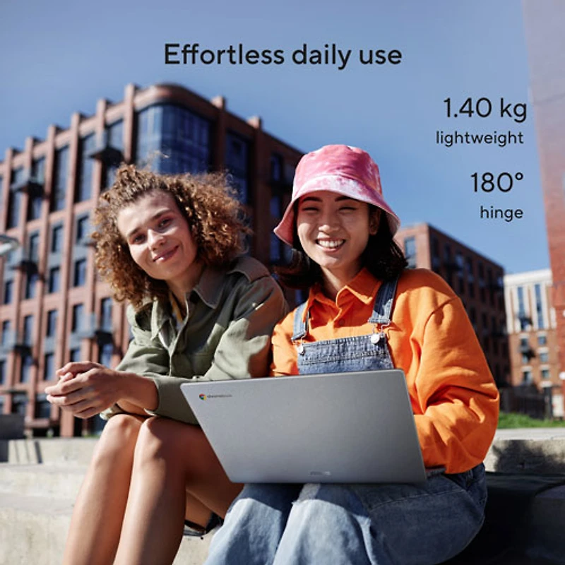 Chromebook 14 po CX14 d'ASUS - Gris pur (Celeron N4500 d'Intel/RAM 4 Go/eMMC 64 Go/ChromeOS)