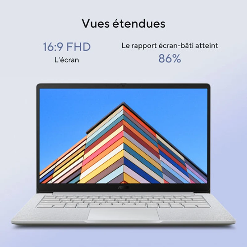 Chromebook 14 po CX14 d'ASUS - Gris pur (Celeron N4500 d'Intel/RAM 4 Go/eMMC 64 Go/ChromeOS)