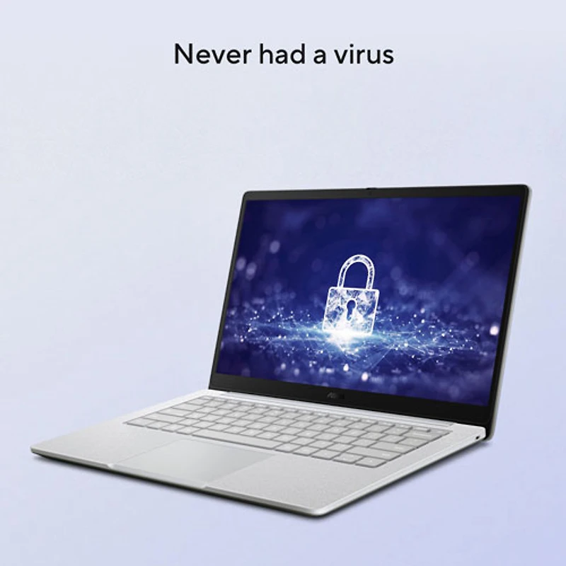 Chromebook 14 po CX14 d'ASUS - Gris pur (Celeron N4500 d'Intel/RAM 4 Go/eMMC 64 Go/ChromeOS)