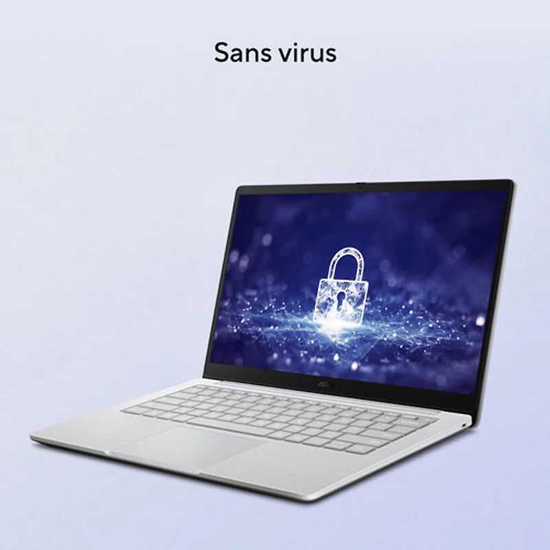 Chromebook 14 po CX14 d'ASUS - Gris pur (Celeron N4500 d'Intel/RAM 4 Go/eMMC 64 Go/ChromeOS)