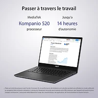 ASUS CM14 Flip 14" Touchscreen Chromebook - Gravity Grey (MediaTek Kompanio 520/8GB RAM/128GB SSD/ChromeOS)