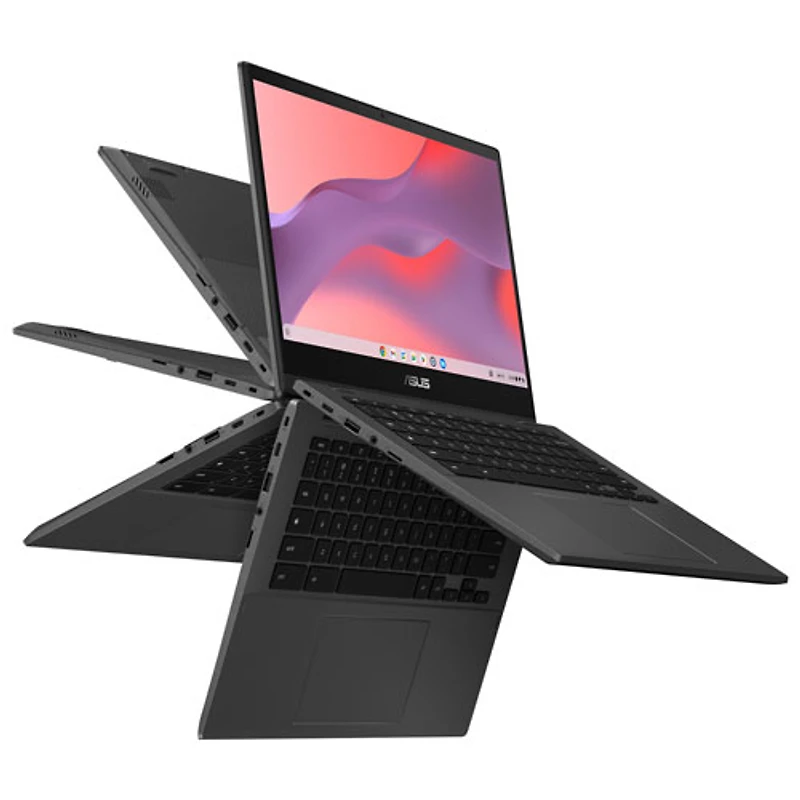 ASUS CM14 Flip 14" Touchscreen Chromebook - Gravity Grey (MediaTek Kompanio 520/8GB RAM/128GB SSD/ChromeOS)