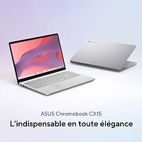 ASUS CX15 15.6" Chromebook - Pure Grey (Intel Celeron N4500/8GB RAM/128GB SSD/ChromeOS)