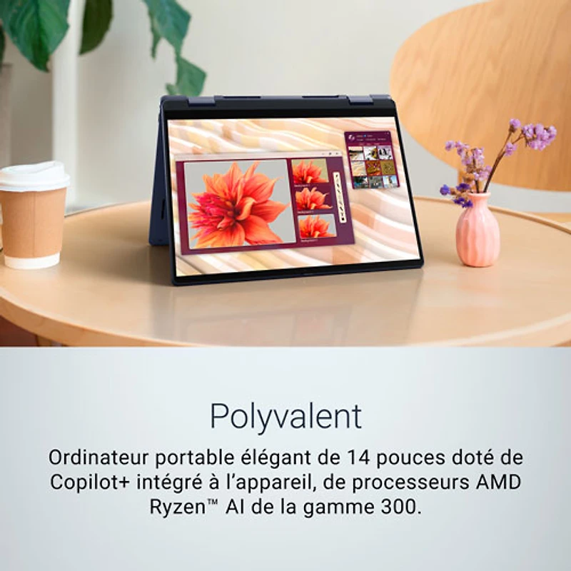 Dell 14" Touchscreen 2-in-1 Laptop - Midnight Blue (AMD Ryzen AI 7 350/16GB RAM/1TB SSD)