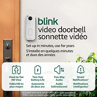Système avec sonnette vidéo Wi-Fi 1440p de Blink