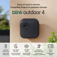 Système de surveillance avec caméras IP HD intégrale 1080p sans fil Outdoor 4 de Blink