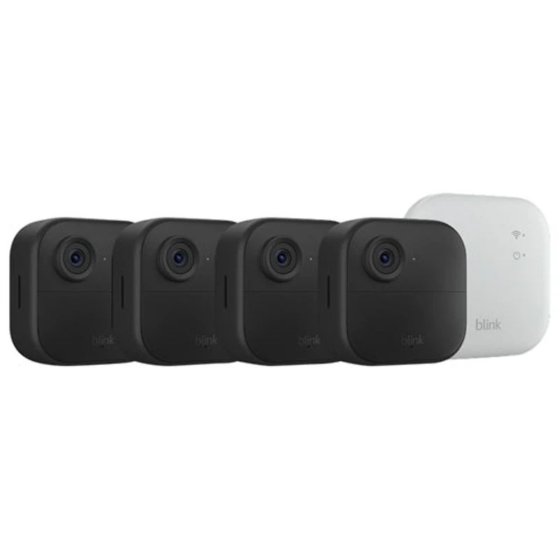 Système de surveillance avec caméras HD intégrale 1080p sans fil Outdoor 4 de Blink avec module Sync Core XR - Ensemble de 4