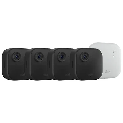 Blink Outdoor 4 Wire-Free 1080p Full HD IP Security Camera System with Sync Module Core XR - 4 Pack