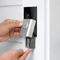 Ring Essential Security Set with Battery Doorbell & Indoor IP Camera - Satin Nickel