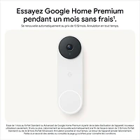 Sonnette vidéo Wi-Fi (avec fil) Google Nest (3e génération) - Neige