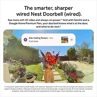 Sonnette vidéo Wi-Fi (avec fil) Google Nest (3e génération) - Neige