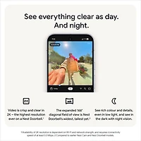 Sonnette vidéo Wi-Fi (avec fil) Google Nest (3e génération) - Neige
