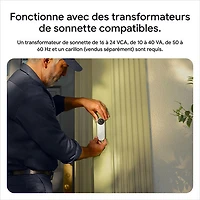 Sonnette vidéo Wi-Fi (avec fil) Google Nest (3e génération) - Neige
