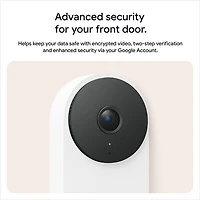 Sonnette vidéo Wi-Fi (avec fil) Google Nest (3e génération) - Neige