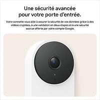 Sonnette vidéo Wi-Fi (avec fil) Google Nest (3e génération) - Neige