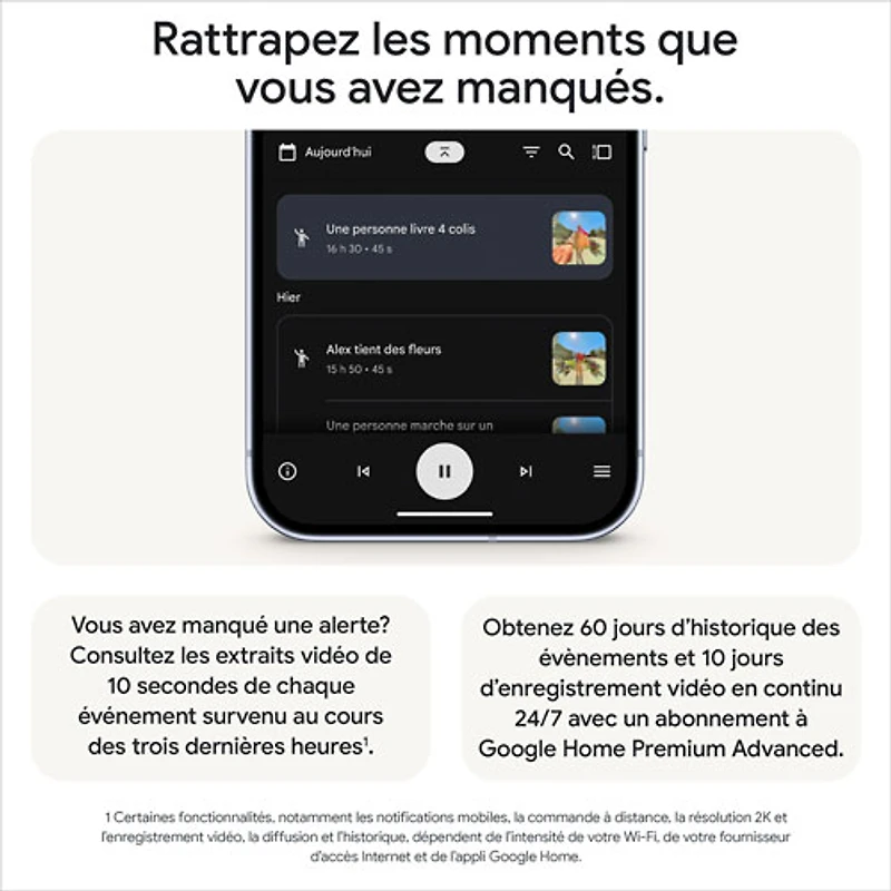 Sonnette vidéo Wi-Fi (avec fil) Nest de Google (3e génération