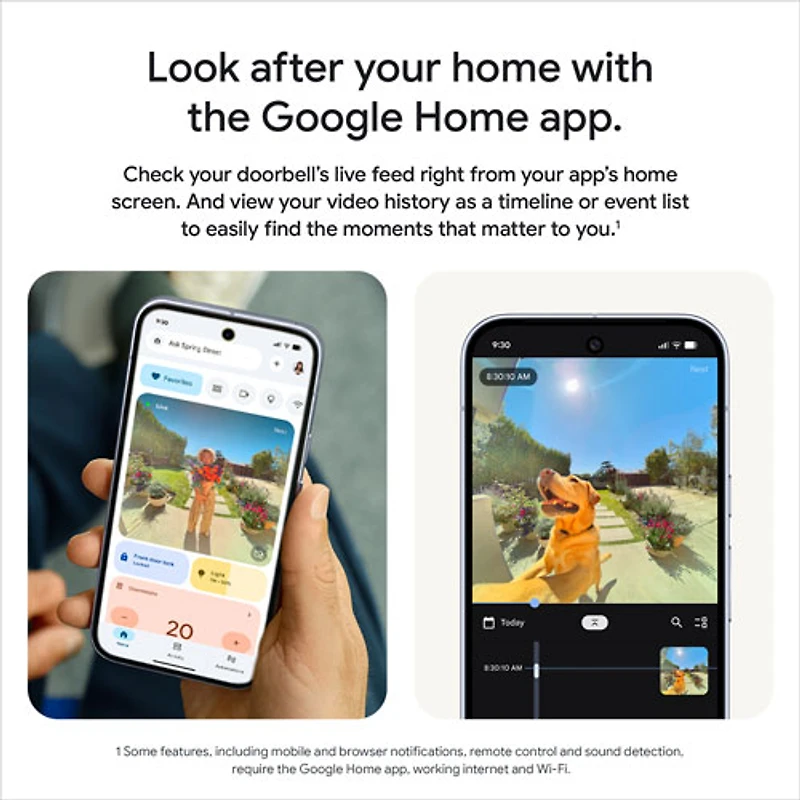 Sonnette vidéo Wi-Fi (avec fil) Nest de Google (3e génération