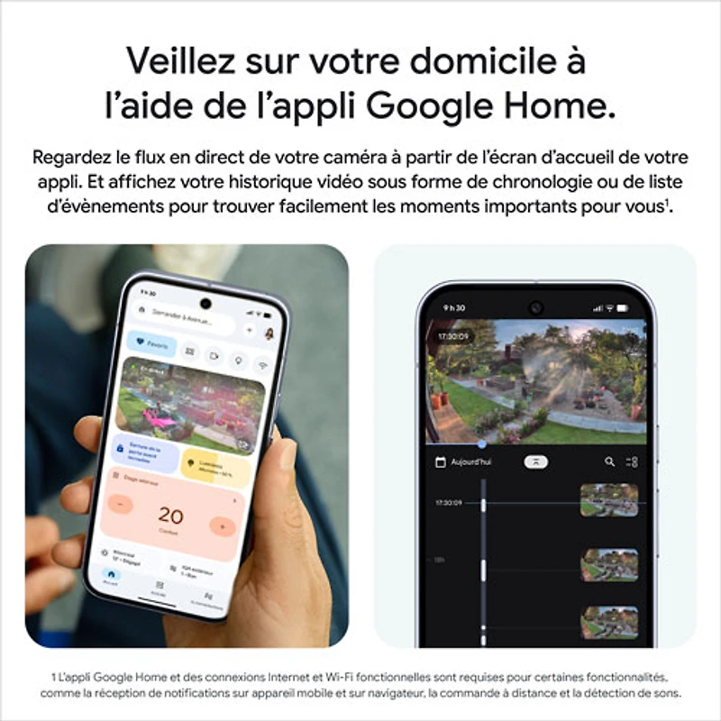 Caméra de surveillance extérieure avec fil Nest Cam de Google (2e génération