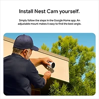 Caméra de surveillance extérieure avec fil Nest Cam de Google (2e génération