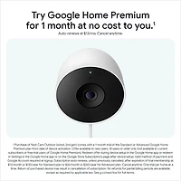 Caméra de surveillance extérieure avec fil Nest Cam de Google (2e génération