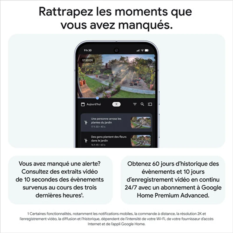 Caméra de surveillance extérieure avec fil Nest Cam de Google (2e génération) - Neige - Paquet de 2