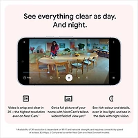 Caméra de surveillance intérieure avec fil Nest Cam de Google (3e génération) - Neige