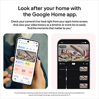 Caméra de surveillance intérieure avec fil Nest Cam de Google (3e génération) - Neige