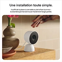 Caméra de surveillance intérieure avec fil Nest Cam de Google (3e génération) - Neige