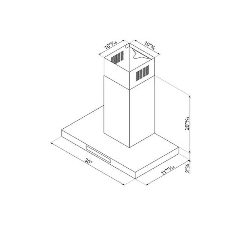 Hotte de cuisinière murale de 30 po de Smeg (KBTU30X) - Acier inoxydable