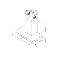 Hotte de cuisinière murale de 30 po de Smeg (KBTU30X) - Acier inoxydable