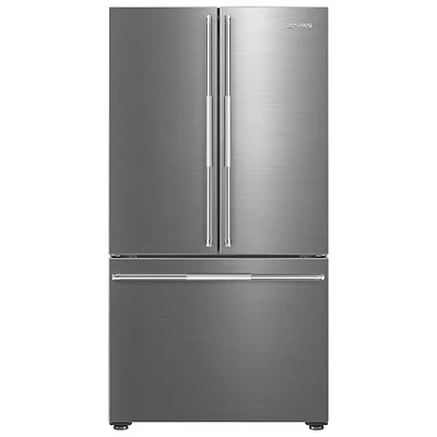 Réfrigérateur à deux portes 20,5 pi³ 36 po avec distributeur d'eau et de glaçons 20,5 pi³ 36 po de Smeg (FD36UXIW) - Inox