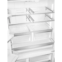 Réfrigérateur à deux portes 20,5 pi³ 36 po avec distributeur d'eau et de glaçons 20,5 pi³ 36 po de Smeg (FD36UXIW) - Inox