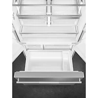 Réfrigérateur à deux portes 20,5 pi³ 36 po avec distributeur d'eau et de glaçons 20,5 pi³ 36 po de Smeg (FD36UXIW) - Inox