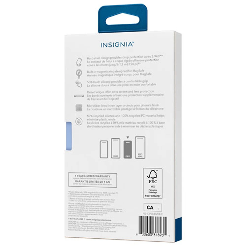 Insignia Silicone Fitted Soft Shell Case with MagSafe for iPhone 17 Pro - Black