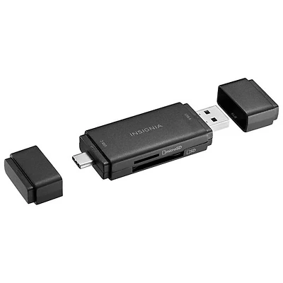 Insignia USB-C/USB 3.0 to SD/MicroSD Memory Card Reader - Only at Best Buy