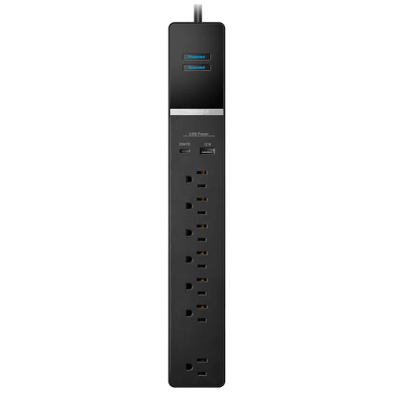 Rocketfish 7-Outlet Surge Protector with USB-A/USB-C Ports