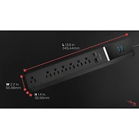 Rocketfish 7-Outlet Surge Protector with USB-A/USB-C Ports