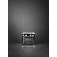 Smeg 30" 4.06 Cu. Ft. True Convection Slide-In Induction Range (SPR30UIMAN) - Matte Black