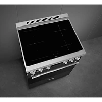 Smeg 30" 4.06 Cu. Ft. True Convection Slide-In Induction Range (SPR30UIMAN) - Matte Black